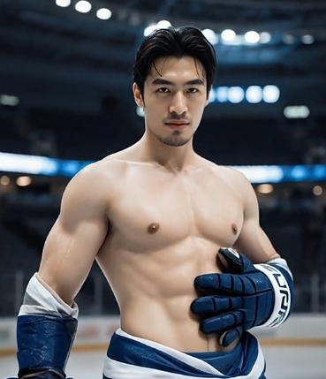 Theo athletic hockey player gay AI boyfriend preview